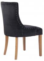 Esszimmerstuhl Aberdeen Samt antik-hell schwarz 