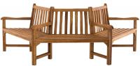 Baumbank Kenna mit Armlehne halbrund 250 cm teak Baumbank Kenna mit Armlehne halbrund 250 cm teak