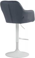 Barhocker Natoma Samt weiß dunkelgrau 
