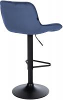 2er Set Barhocker Kasson Samt  blau 