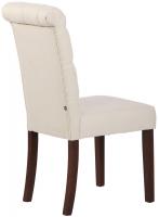 2er Set Esszimmerstühle Lisburn Stoff creme 