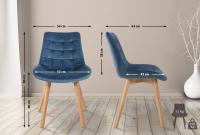 Stuhl Brook Samt blau Stuhl Brook Samt blau