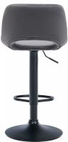 2er Set Barhocker Camden Samt schwarz dunkelgrau 