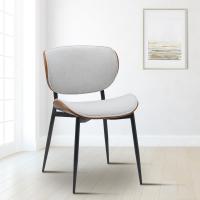 Besucherstuhl Enid Stoff walnuss/creme 