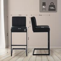 Barhocker Hopewell Stoff B dunkelgrau 