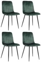4er Set Stühle Dijon Samt grün