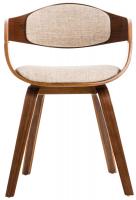 2er Set Stühle Kingston Stoff walnuss/creme 