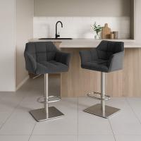Barhocker Damaso E Cord dunkelgrau 