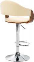 Barhocker Nilse Kunstleder chrom walnuss/creme 