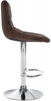 2er Set Barhocker Jerry Samt chrom braun 