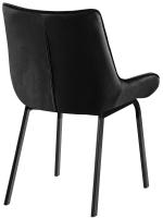 2er Set Stuhl Saranda Samt schwarz 
