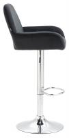 2er Set Barhocker Braga Samt chrom schwarz 