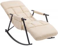Schaukelstuhl Elara Stoff creme 