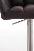 2er Set Barhocker Damaso Kunstleder edelstahl braun 