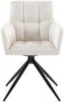 2er Set Esszimmerstuhl Jonah Stoff creme 