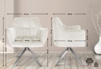 Esszimmerstuhl Swing Samt edelstahl creme Esszimmerstuhl Swing Samt edelstahl creme