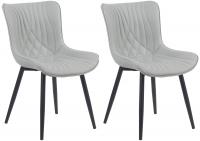 2er Set Stühle Brady Kunstleder grau