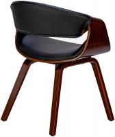 Esszimmerstuhl Foley Kunstleder walnuss/schwarz 