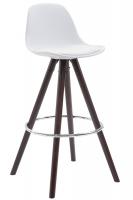 Barhocker Franklin Kunstleder Rund Cappuccino (eiche) weiß