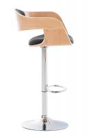 Barhocker Kingston Stoff natura/dunkelgrau 