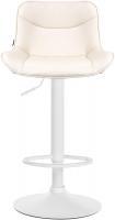 Barhocker Vonore Kunstleder weiß creme