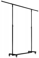 Klappbare Kleiderständer Soran 150x50x188 schwarz 