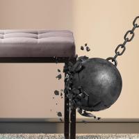 Sitzbank Barci B Kunstleder grau 