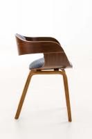 Besucherstuhl Kingston Stoff walnuss/blau 