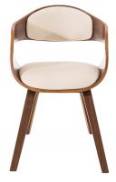 2er Set Stühle Kingston Kunstleder walnuss/creme 