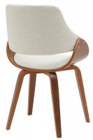 Esszimmerstuhl Vangale Stoff walnuss/creme 