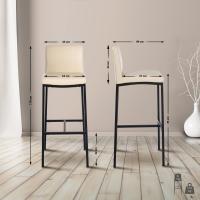 2er Set Barhocker Freeport Kunstleder B creme 