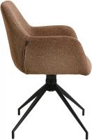 2er Set Esszimmerstuhl Merlinda Stoff Teddy braun 