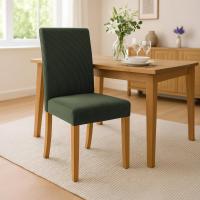 2er Set Esszimmerstuhl Ina Cord antik hell grün 