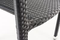 Polyrattan Stuhl Leonie schwarz 