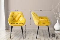 2er Set Stuhl Tanna Samt gelb 2er Set Stuhl Tanna Samt gelb