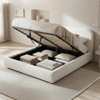Bett Maido Teddy Stoff 160x200 cm creme 