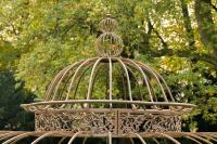 Luxus Pavillon Romantik V2 rund 350 cm antik braun 