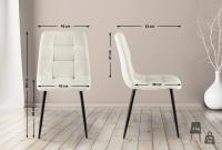 Esszimmerstuhl Antibes Stoff creme 