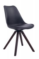 Besucherstuhl Troyes Kunstleder Square walnuss (eiche) schwarz