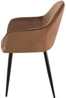 2er Set Esszimmerstuhl Boise Samt braun 