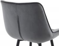 2er Set Barhocker Dartford Samt dunkelgrau 