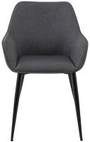Esszimmerstuhl Vessa Stoff dunkelgrau 