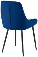 Esszimmerstuhl Elmira Samt schwarz dunkelblau 