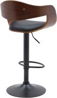 2er Set Barhocker Kingston B Kunstleder walnuss/schwarz 