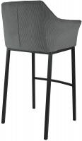 Barhocker Damaso B Cord mit 4-Fuß Gestell grau 