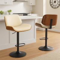 Barhocker Beverley B Kunstleder walnuss/creme