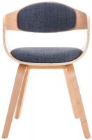 2er Set Stühle Kingston Stoff natura/blau 