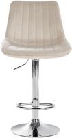 2er Set Barhocker Toni Samt chrom creme 