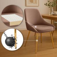 Esszimmerstuhl Elmira Samt gold braun 