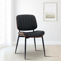 Besucherstuhl Tiffin Kunstleder walnuss/schwarz 